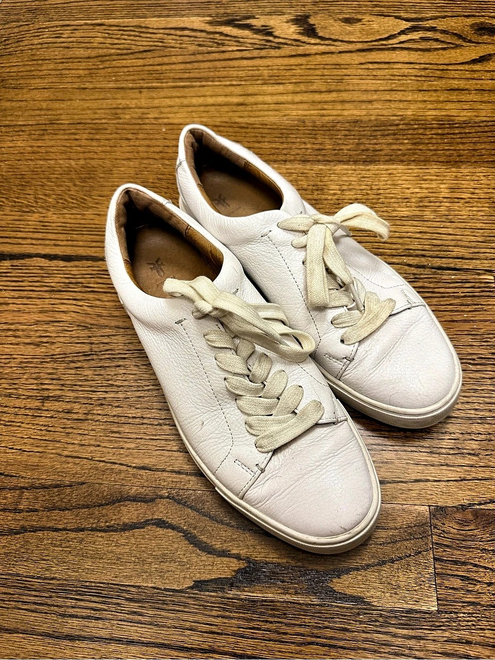 Frye Ivy Low Lace Leather Sneakers White US 8.5